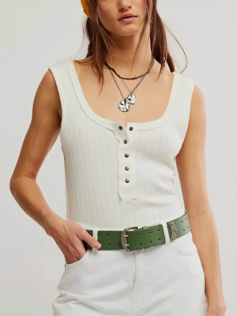 🆕 FREE PEOPLE We The Free Double Cross Belt / Secret Sage
